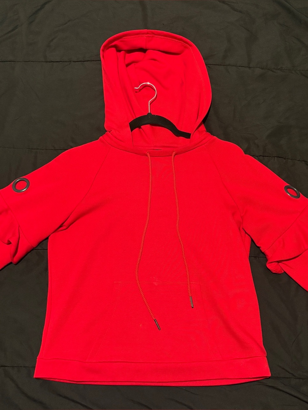 Armani Exchange Bright Red Hooded Crew Sweatshirt